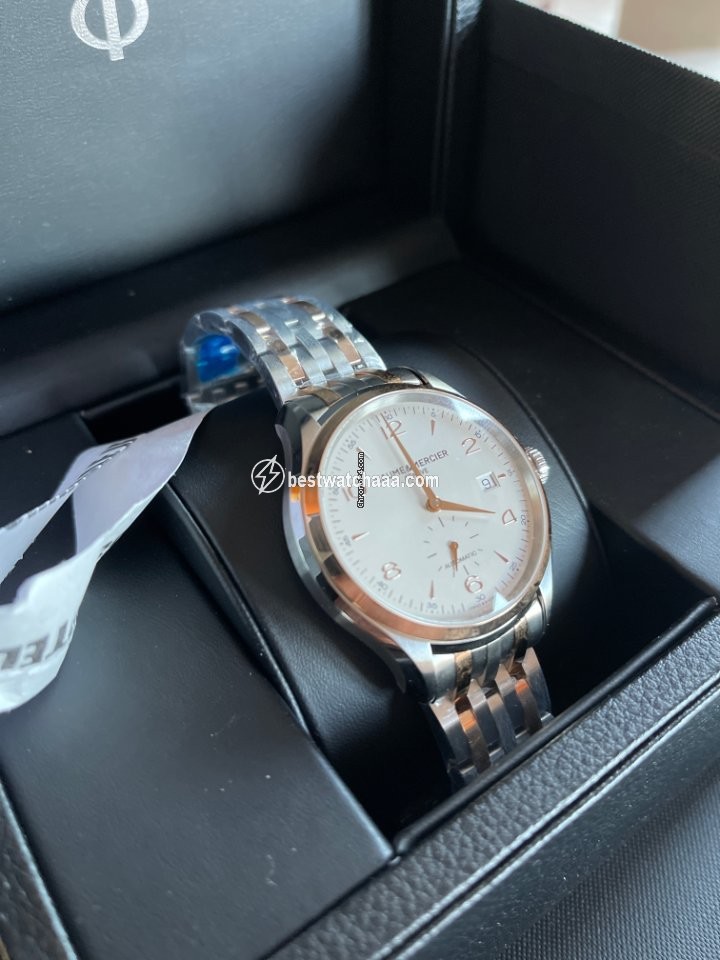 IMG_9081 Baume & Mercier Clifton Mens watch Unisex Gold Steel MOA10140 Replica 7