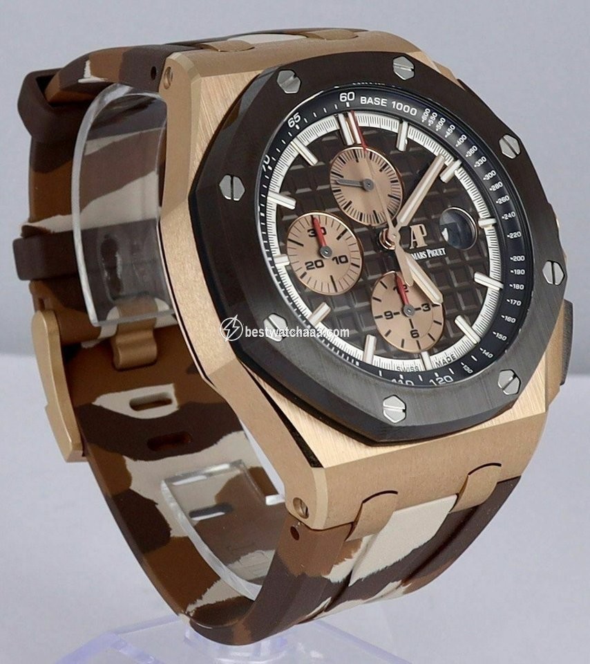 IMG_9081 Audemars Piguet Royal Oak Offshore Chronograph Mens watch Unisex Automatic Rose gold 26401RO.OO.A087CA.01 Replica 7
