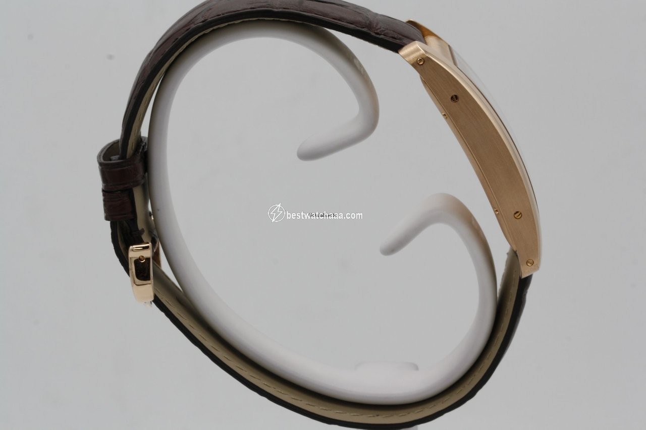 IMG_9081 Cartier Tank Americaine Mens watch Unisex Automatic Rose gold 2505 Replica 7
