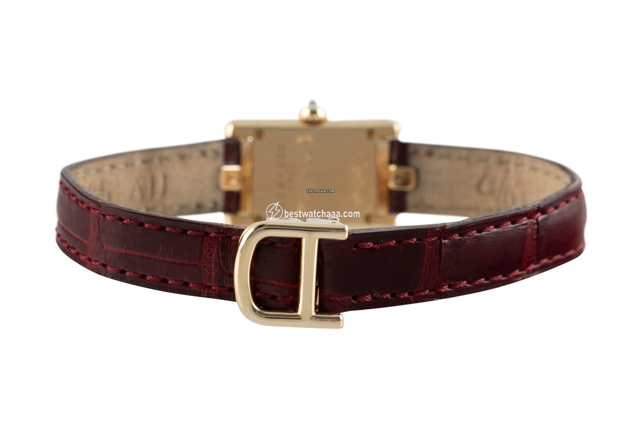 IMG_9081 Cartier Tank Womens watch Quartz Yellow gold 1361 Replica 7