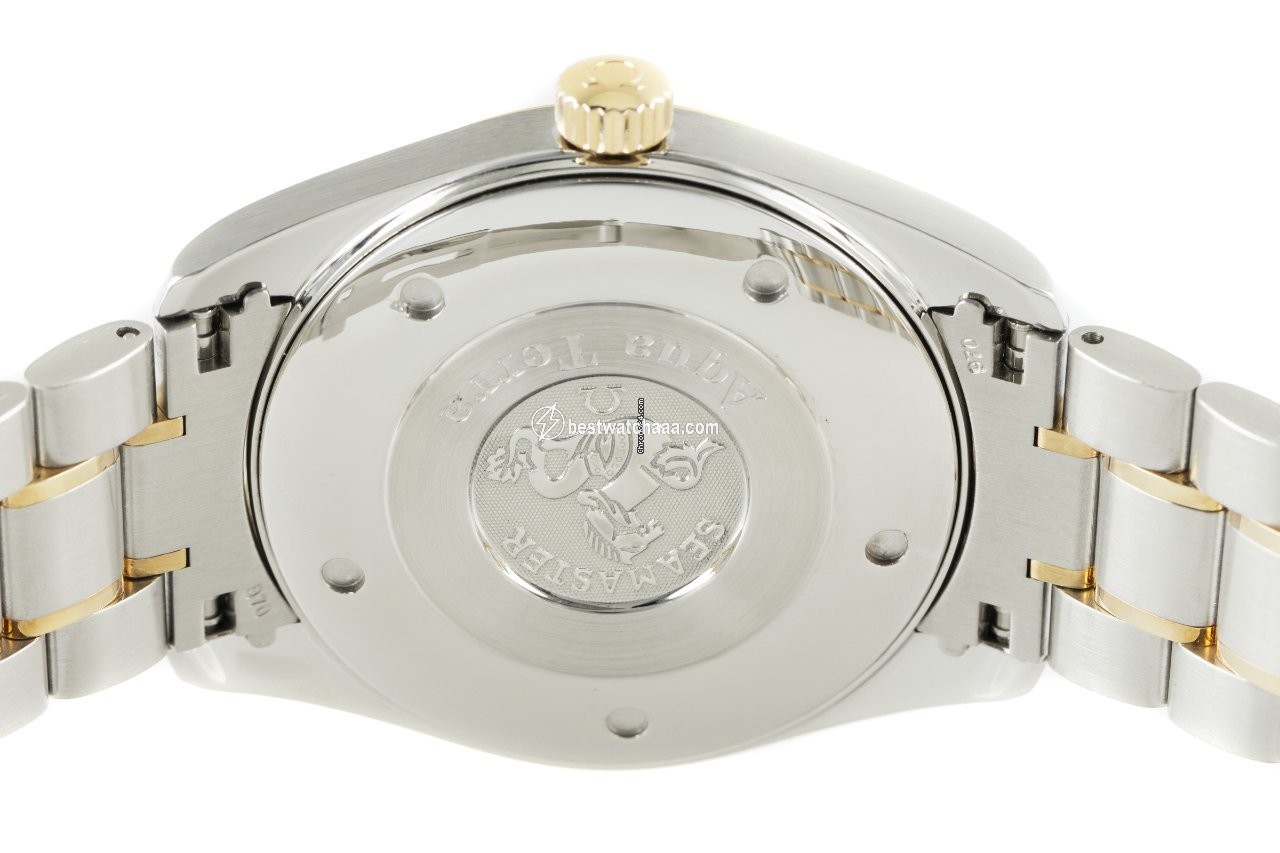IMG_9081 Omega Seamaster Aqua Terra Mens watch Unisex Quartz Gold Steel 2317.30.00 Replica 7