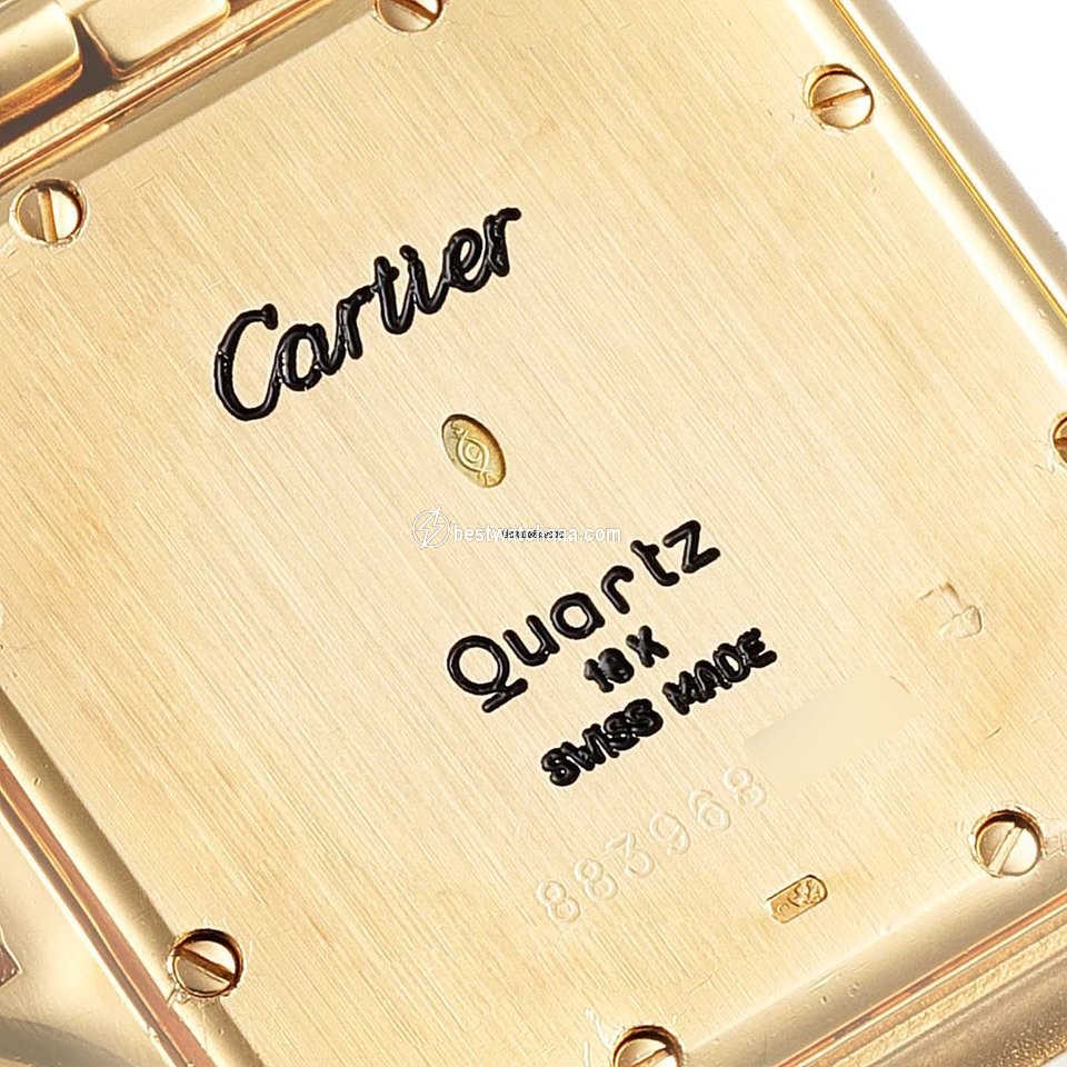 IMG_9081 Cartier Panthere Mens watch Unisex Quartz Yellow gold W25014B9 Replica 7