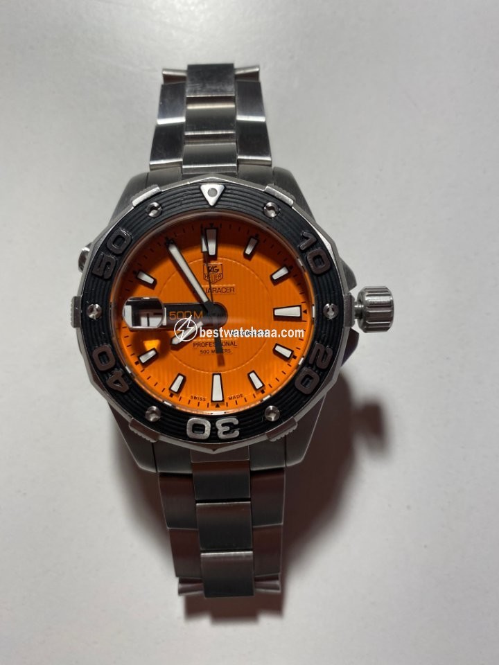 IMG_9081 TAG Heuer Aquaracer 500M Mens watch Unisex Quartz Steel WAJ 1113 Replica 7