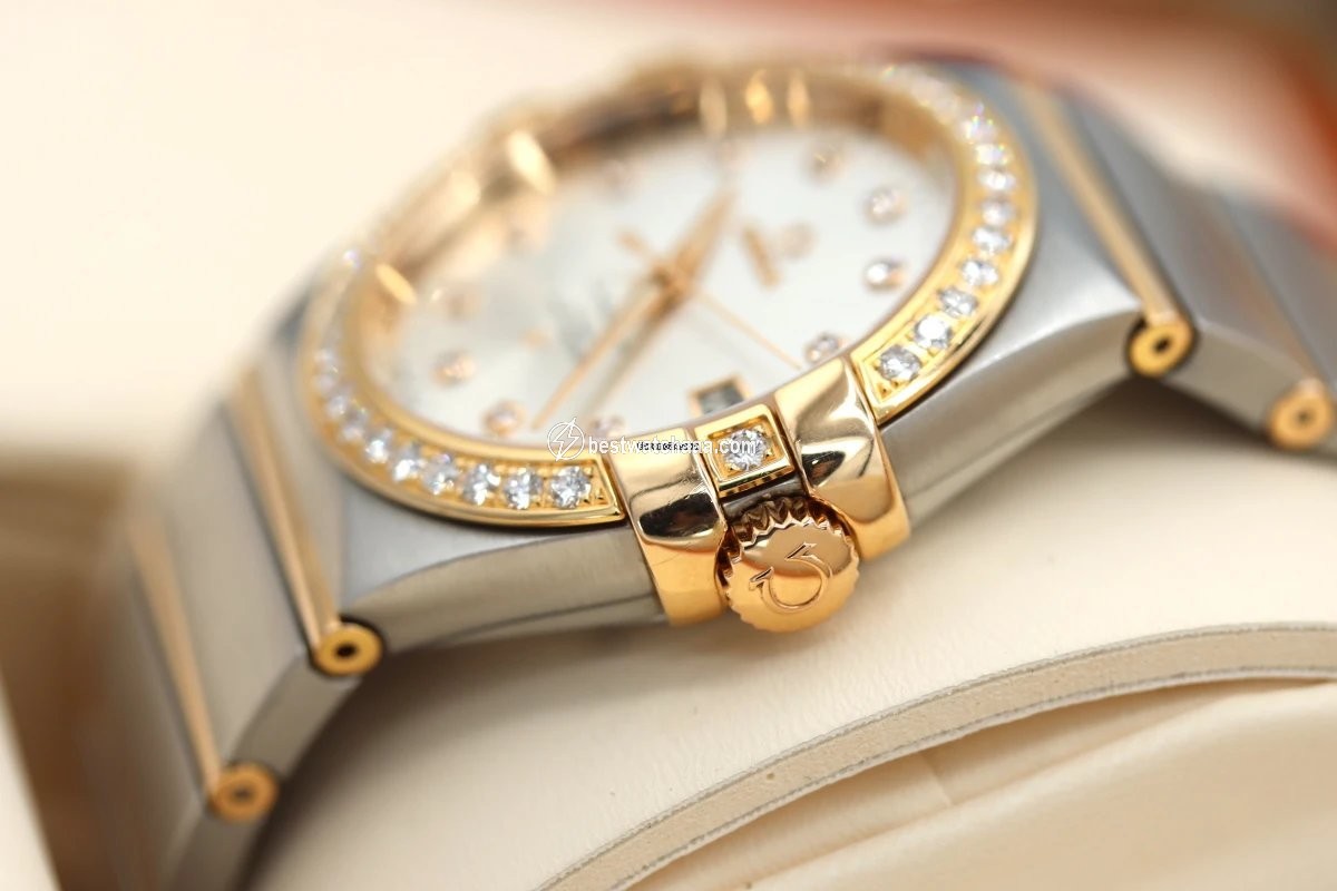 IMG_9081 Omega Constellation Ladies Mens watch Unisex Automatic Gold Steel 123.25.35.20.52.001 Replica 7