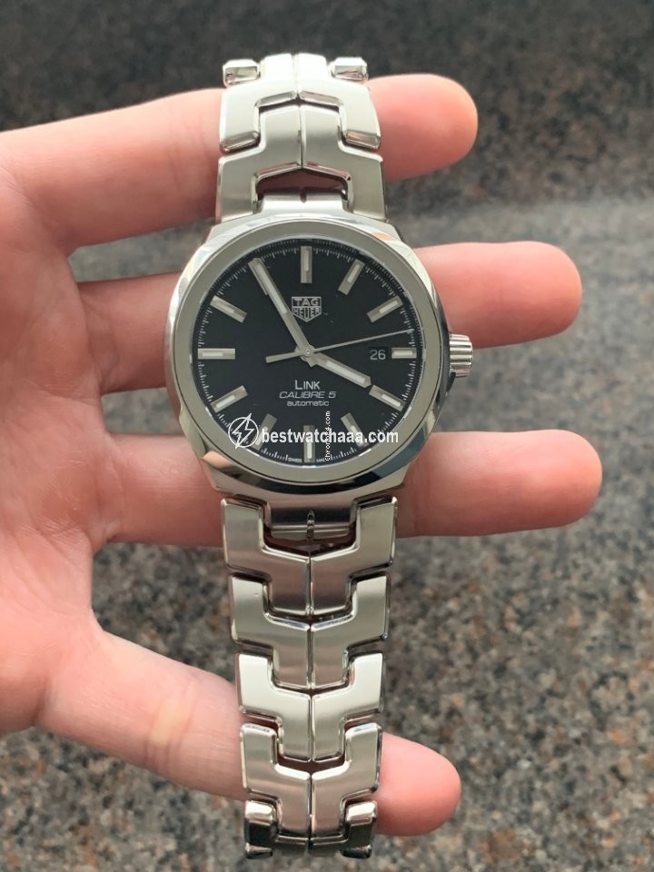 IMG_9081 TAG Heuer Link Calibre 5 Mens watch Unisex Automatic Steel WBC2110.BA0603 Replica 7