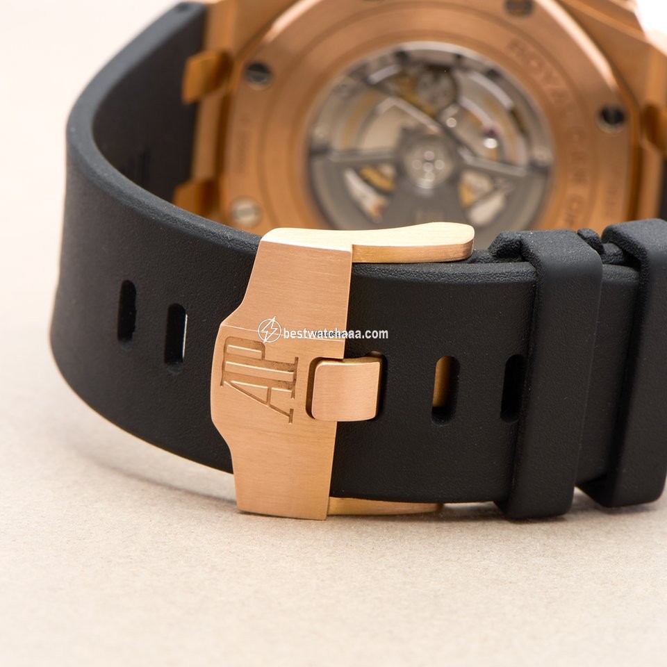 IMG_9081 Audemars Piguet Royal Oak Offshore Chronograph Mens watch Unisex Automatic Rose gold 26400RO Replica 7