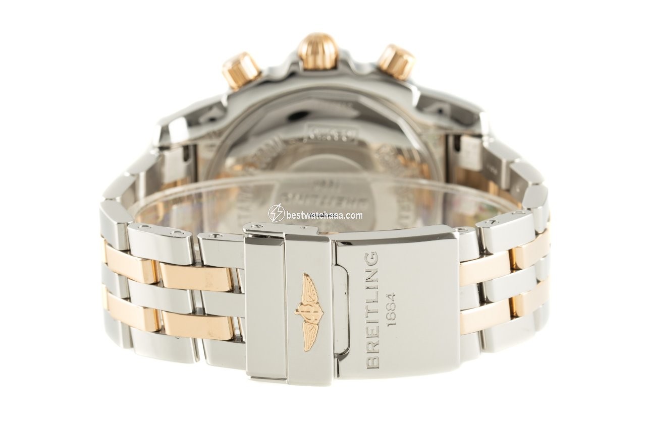 IMG_9081 Breitling Chronomat 44 Mens watch Unisex Automatic Gold Steel CB0110 Replica 7