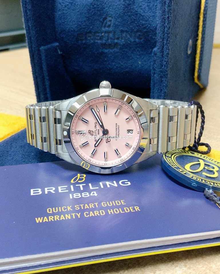 IMG_9081 Breitling Chronomat Womens watch Quartz Steel A77310101K1A1 Replica 7