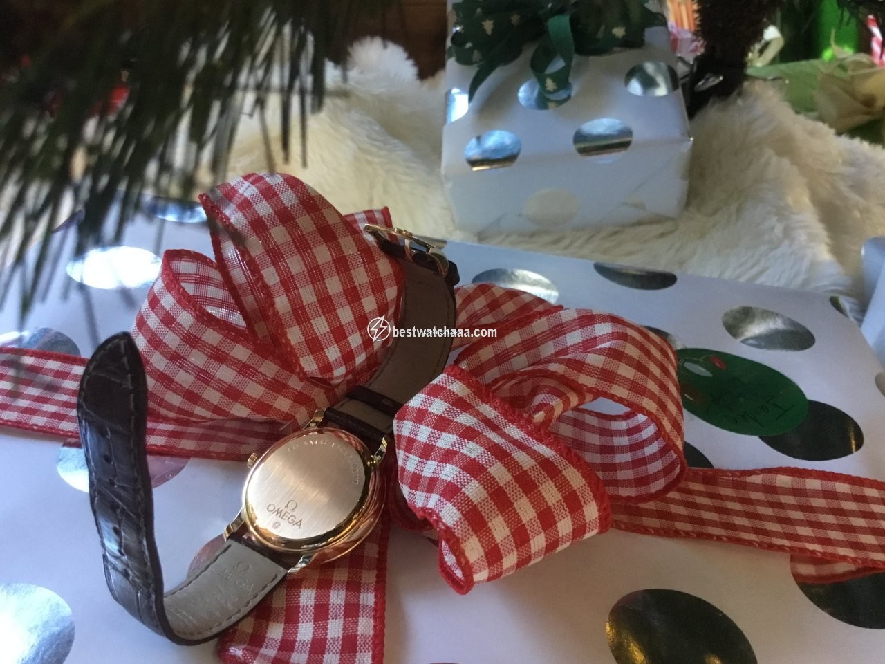 IMG_9081 Omega De Ville Prestige Mens watch Unisex Automatic Rose gold 4614.30.02 Replica 7