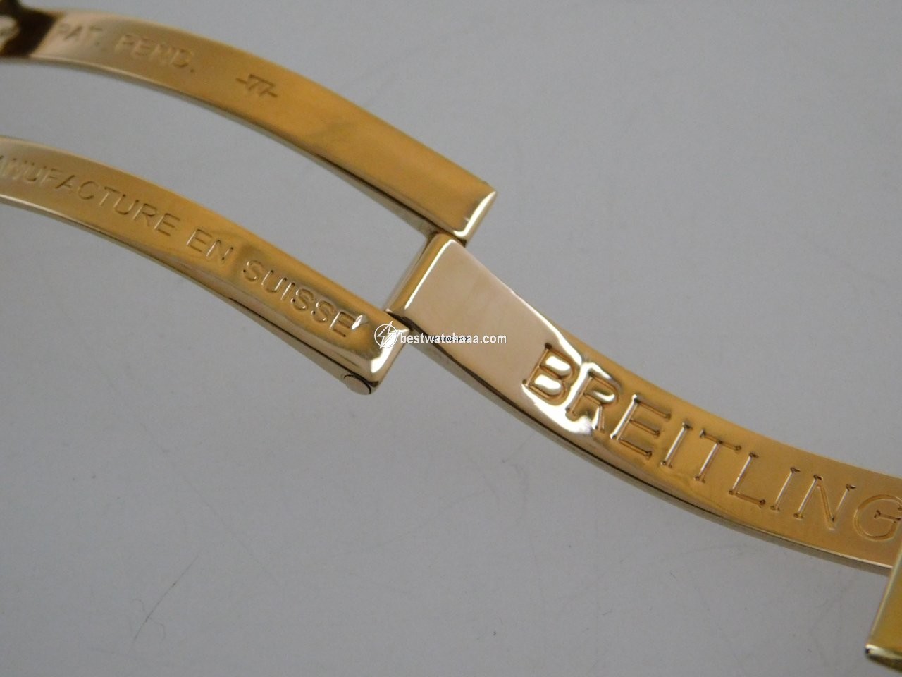 IMG_9081 Breitling Chronomat Mens watch Unisex Automatic Yellow gold K 13352 Replica 7