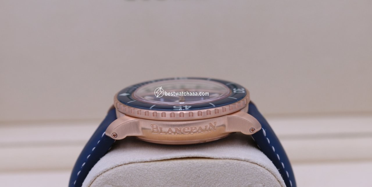 IMG_9081 Blancpain Fifty Fathoms Mens watch Unisex Automatic Rose gold 5015-3603C-63B Replica 7