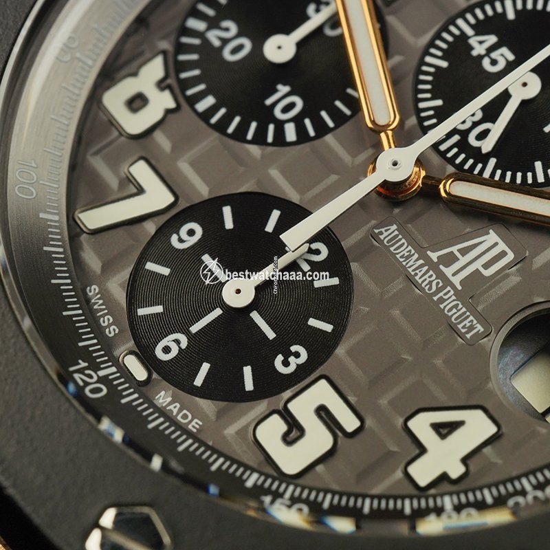 IMG_9081 Audemars Piguet Royal Oak Offshore Chronograph Mens watch Unisex Rose gold 25940OK.OO.D002CA.01 Replica 7