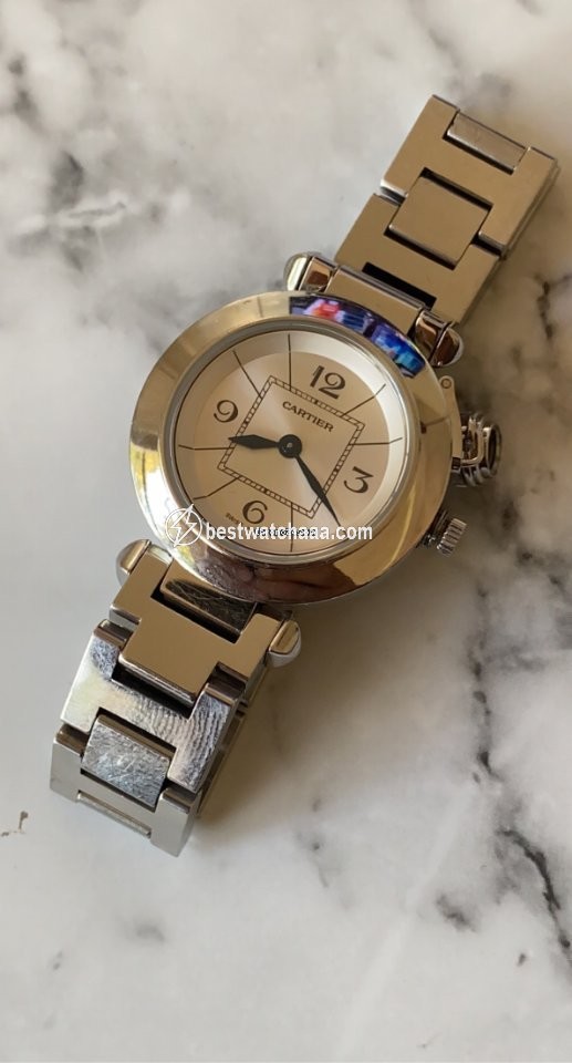 IMG_9081 Cartier Pasha Womens watch Quartz Steel W3140007 Replica 7
