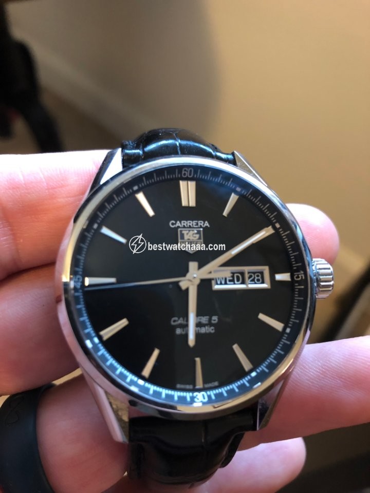 IMG_9081 TAG Heuer Carrera Calibre 5 Mens watch Unisex Automatic Steel war201a.fc6266 Replica 7