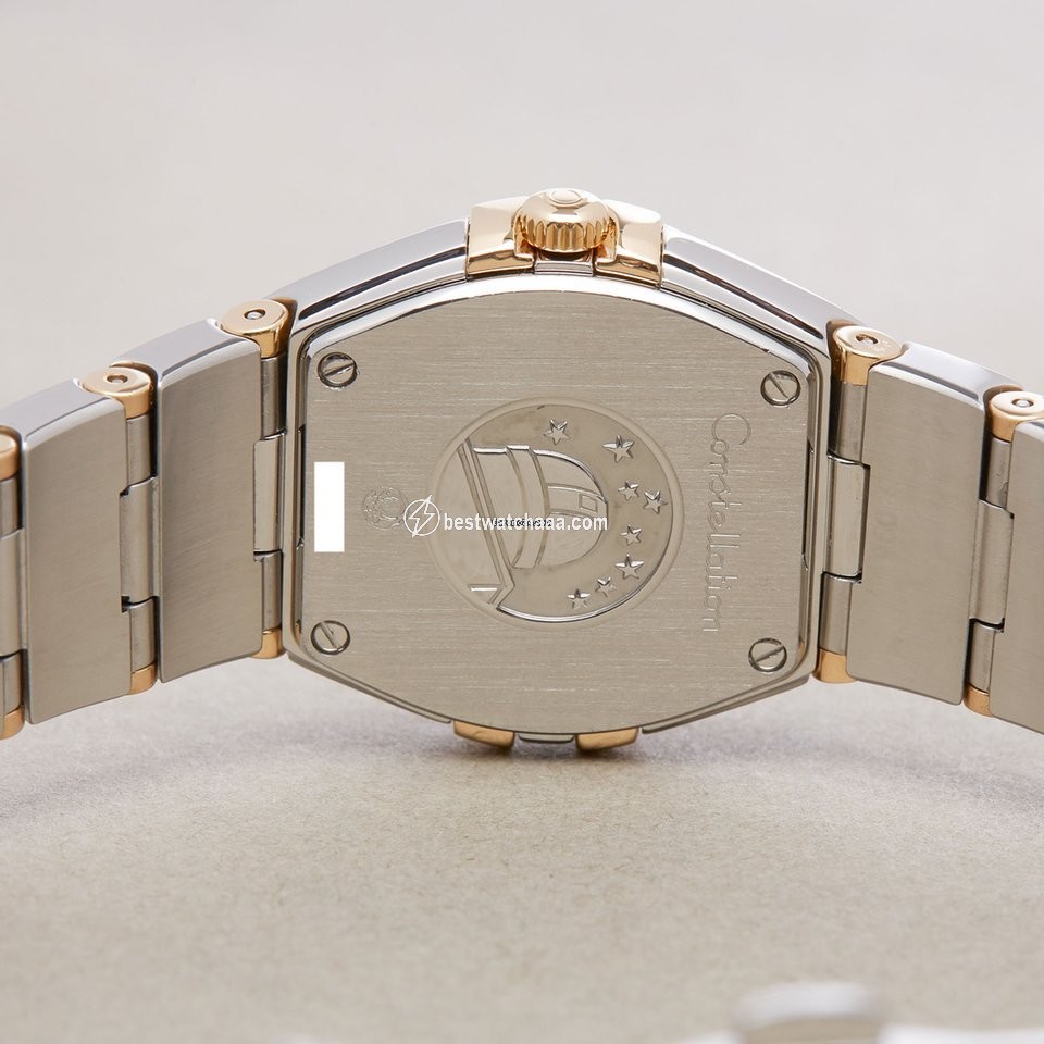IMG_9081 Omega Constellation Quartz Womens watch Quartz Gold Steel 123.20.24.60.05.002 Replica 7