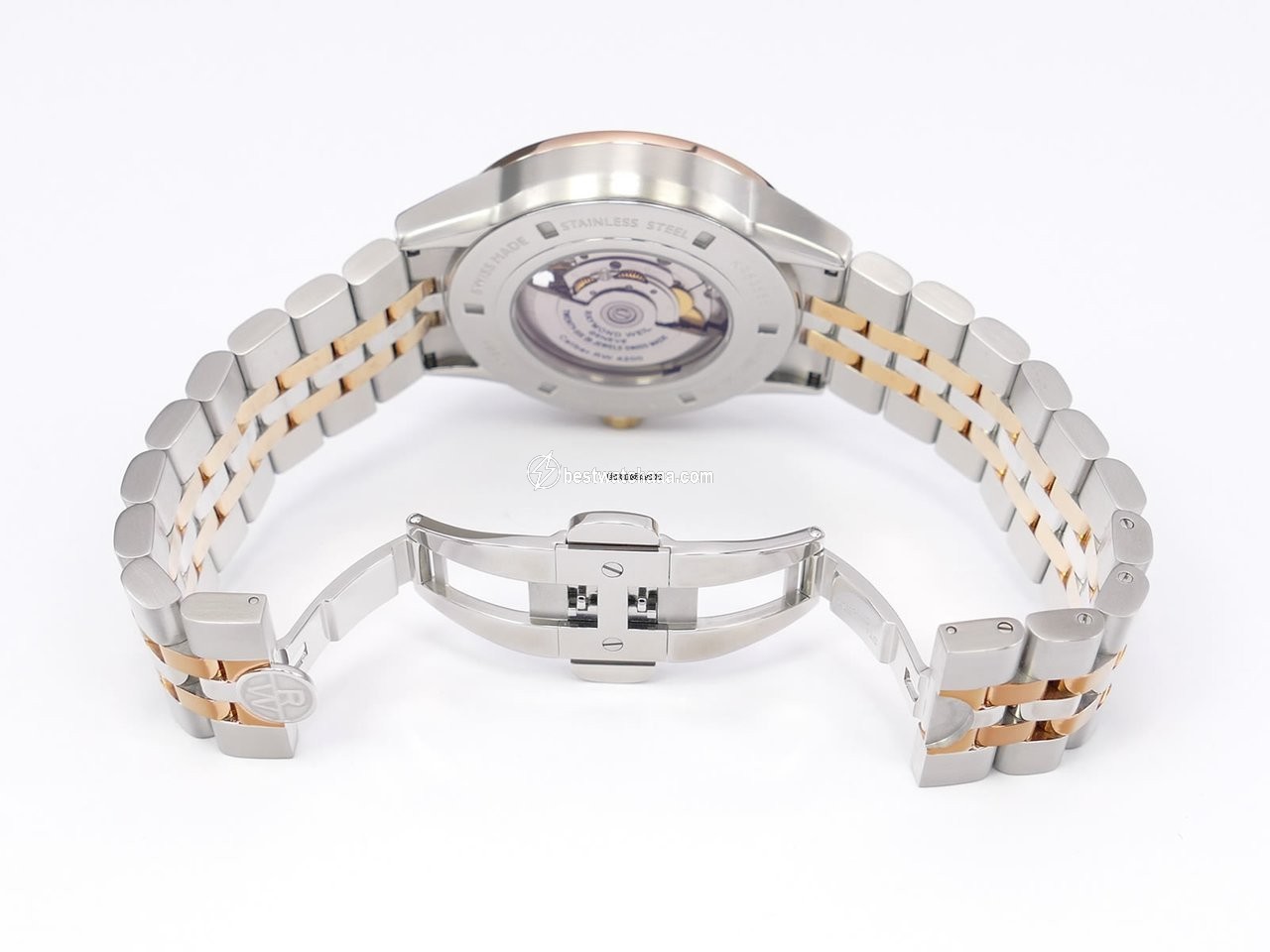 IMG_9081 Raymond Weil Freelancer Mens watch Unisex Automatic Gold Steel 27101 Replica 7