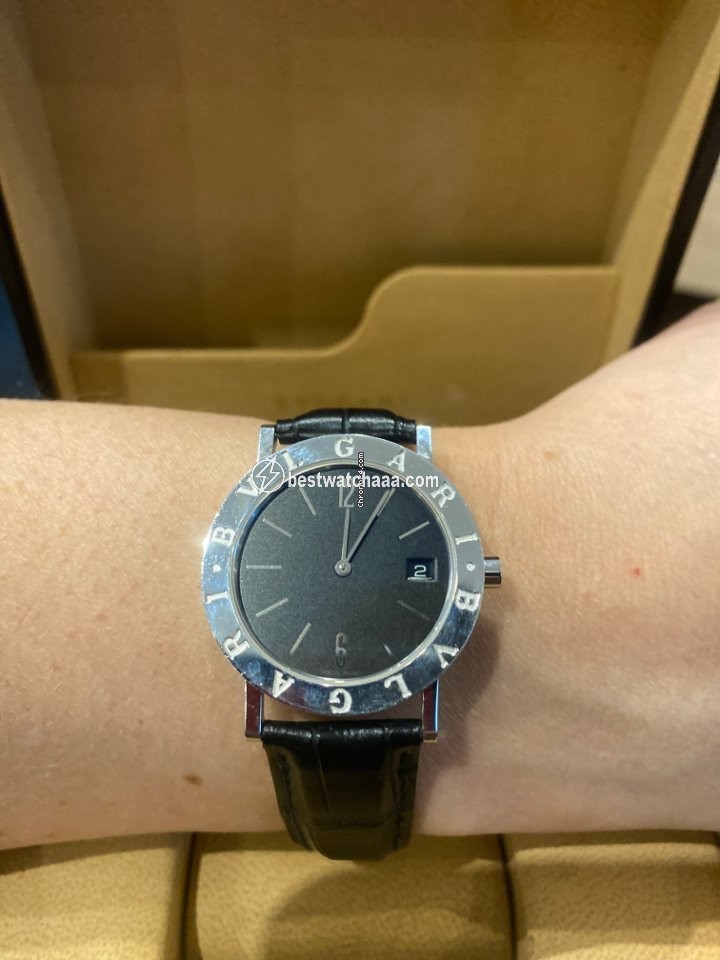IMG_9081 Bulgari Mens watch Unisex Quartz White gold L057 Replica 7