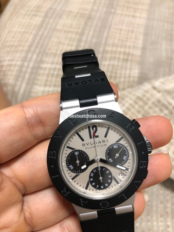 IMG_9081 Bulgari Diagono Mens watch Unisex Automatic Aluminum AC 38 TA Replica 7