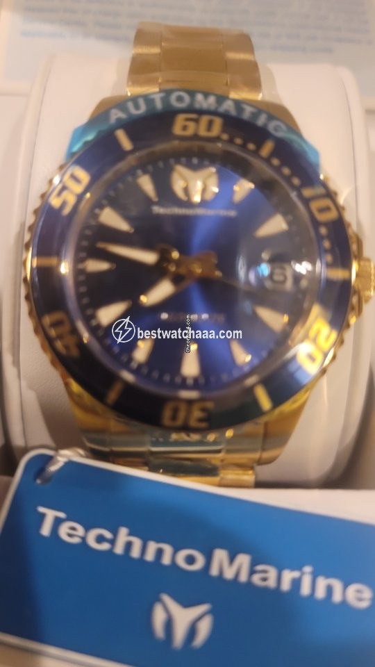 IMG_9081 Technomarine Mens watch Unisex Automatic Gold Steel TM-219083 Replica 7