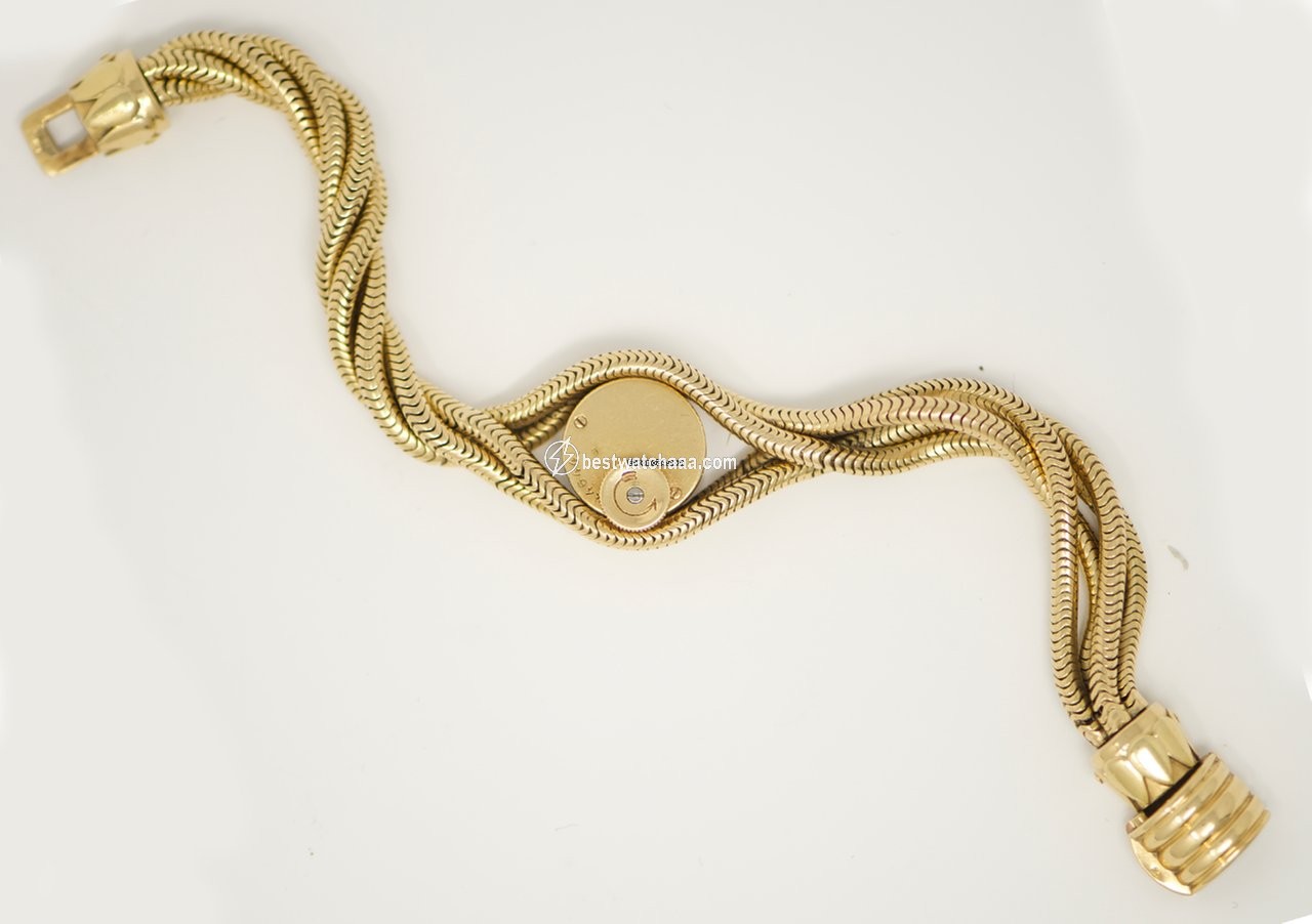 IMG_9081 Cartier Womens watch Manual winding Yellow gold RARE 1940S DIAMOND SET PLATINUM, 18KT YG TRIPLE TWIST WATCH Replica 7