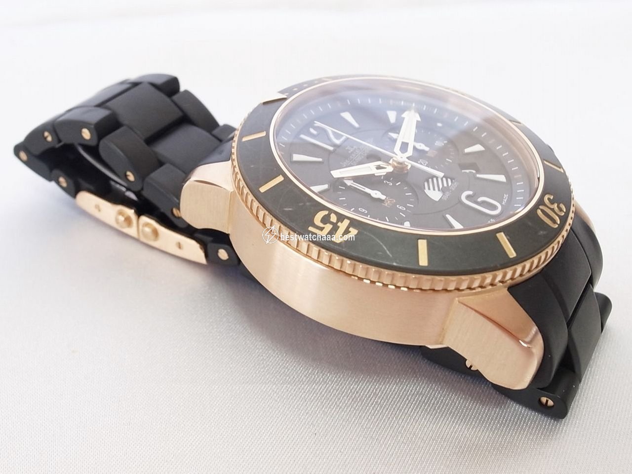 IMG_9081 Jaeger-LeCoultre Master Compressor Diving Chronograph GMT Navy SEALs Mens watch Unisex Automatic Rose gold Q1782770 Replica 7