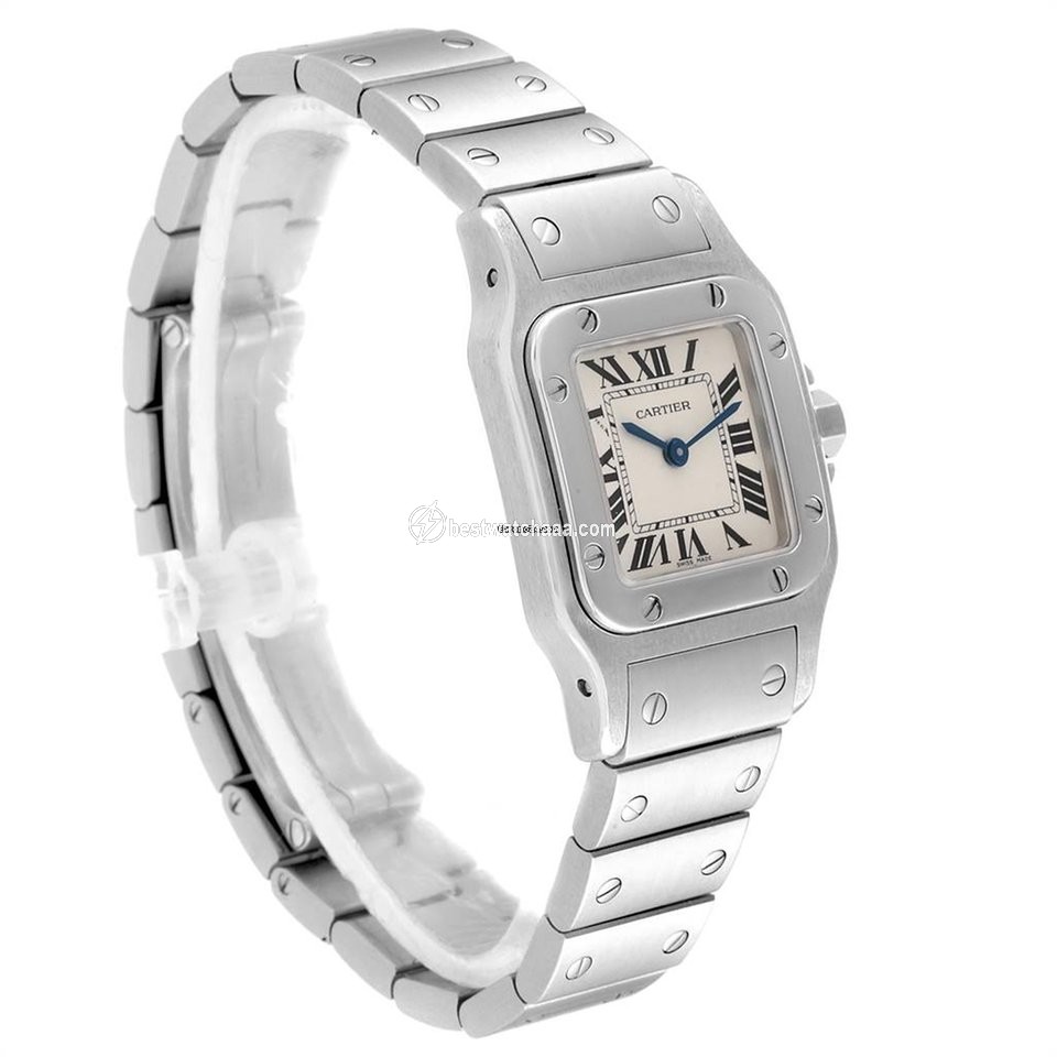 IMG_9081 Cartier Santos Galbee Womens watch Quartz Steel W20056D6 Replica 7