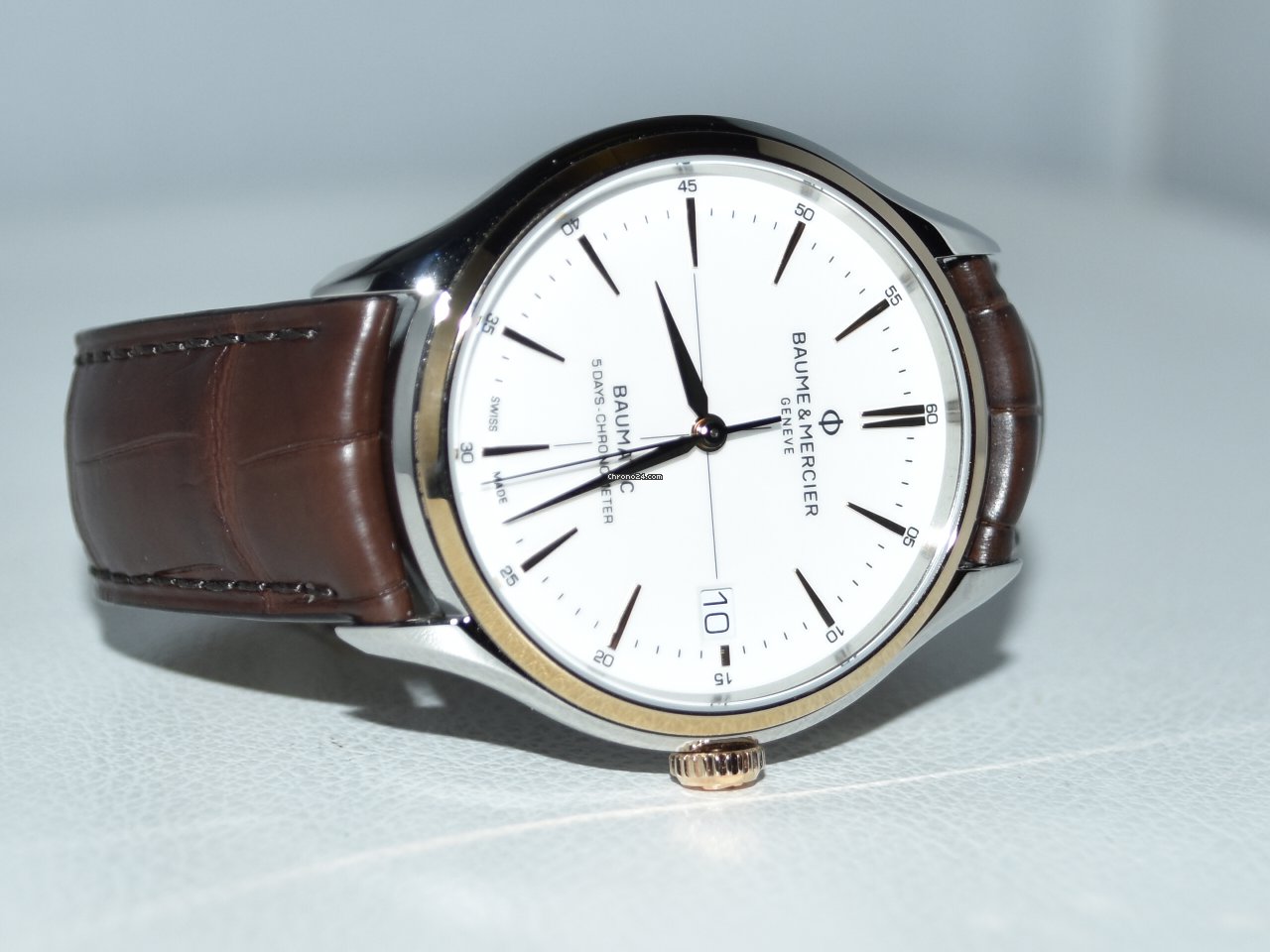 IMG_9081 Baume & Mercier Clifton Mens watch Unisex Automatic Gold Steel MOA10519 Replica 8