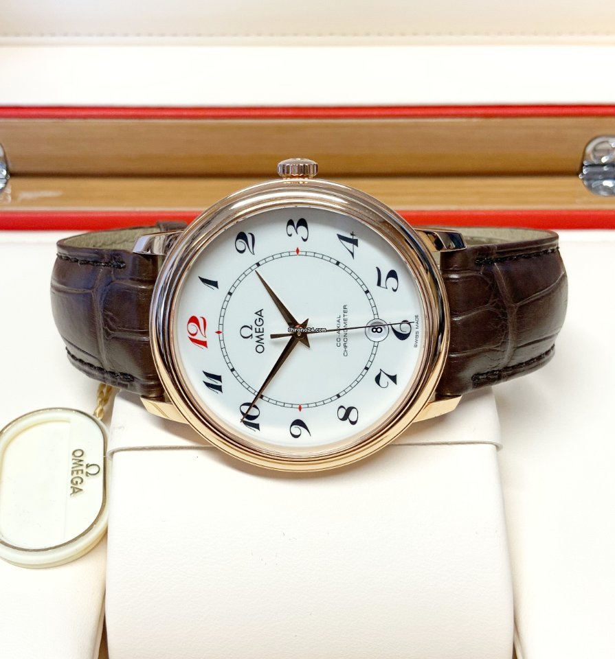 IMG_9081 Omega De Ville Prestige Mens watch Unisex Automatic Red gold 424.53.40.20.04.004 Replica 8