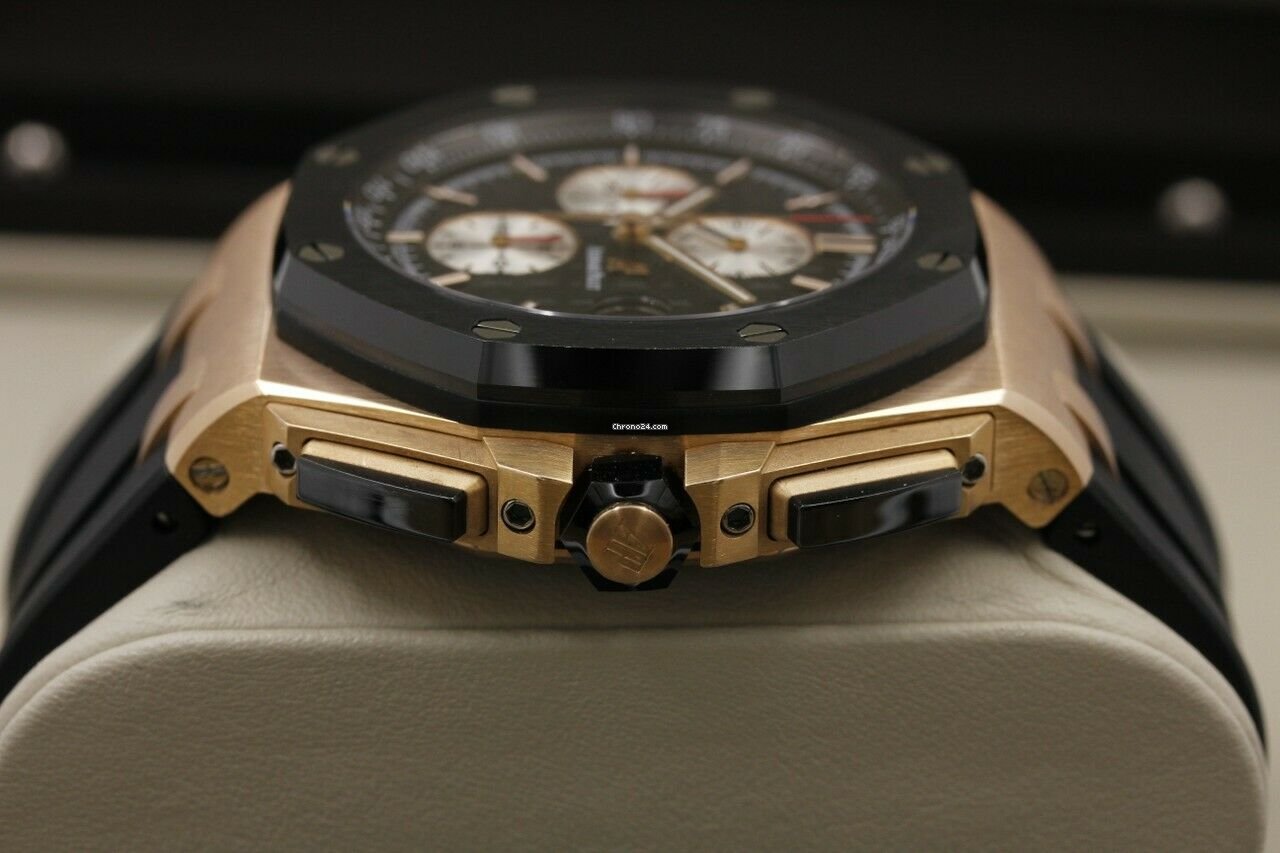 IMG_9081 Audemars Piguet Royal Oak Offshore Chronograph Mens watch Unisex Automatic Rose gold 26400OR.OO.A002CA.01 Replica 8