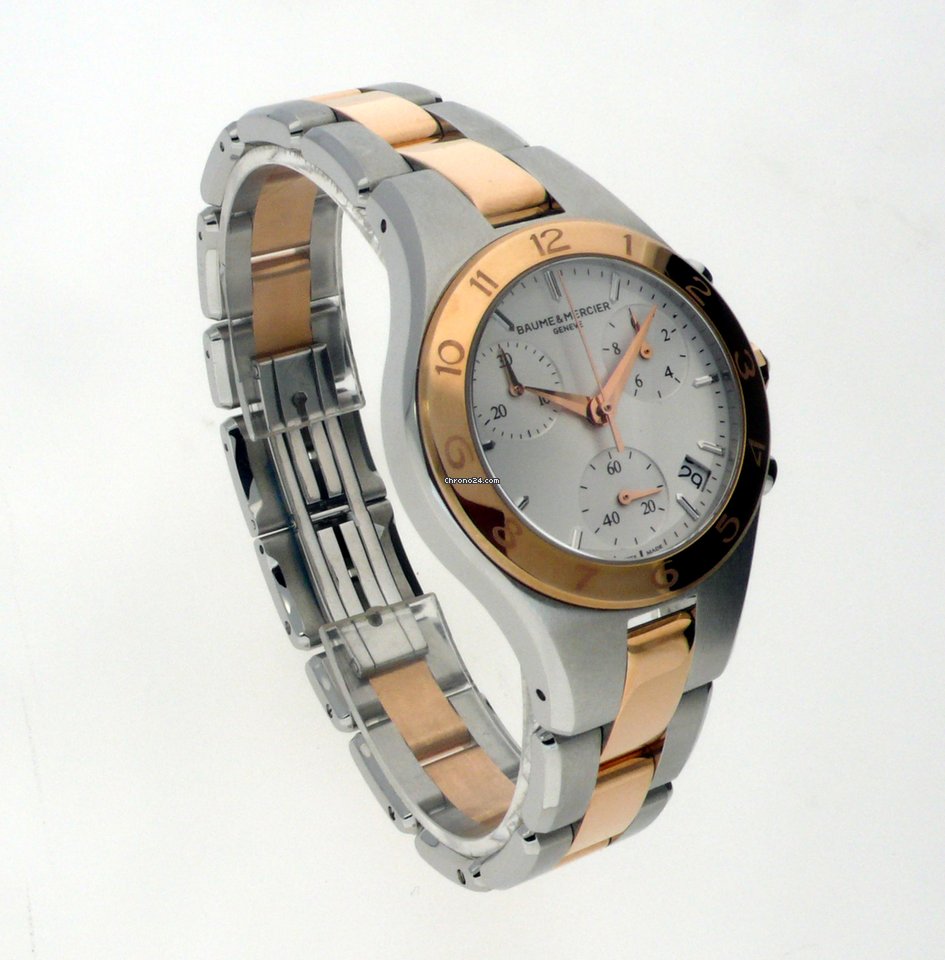 IMG_9081 Baume & Mercier Linea Womens watch Quartz Gold Steel MOA10016 Replica 8