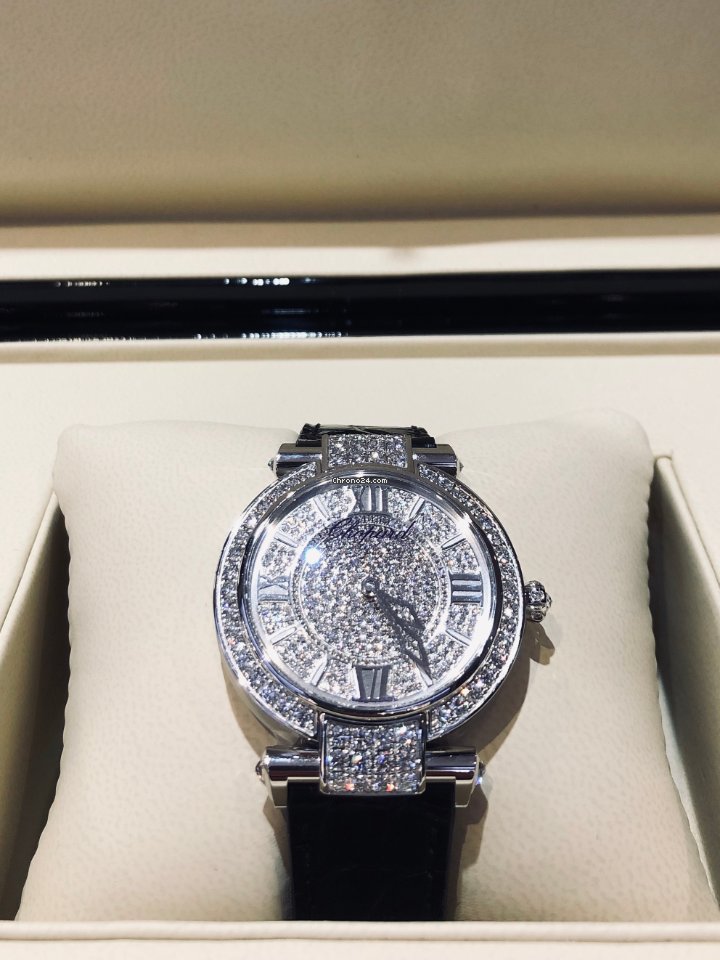 IMG_9081 Chopard Imperiale Quartz White gold 384242-1001 Replica 8