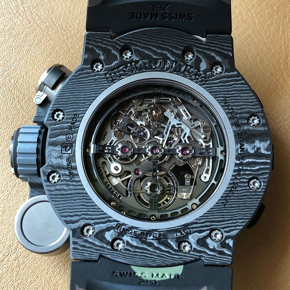 IMG_9081 Richard Mille Mens watch Unisex Manual winding Titanium RM 25-01 Replica 8