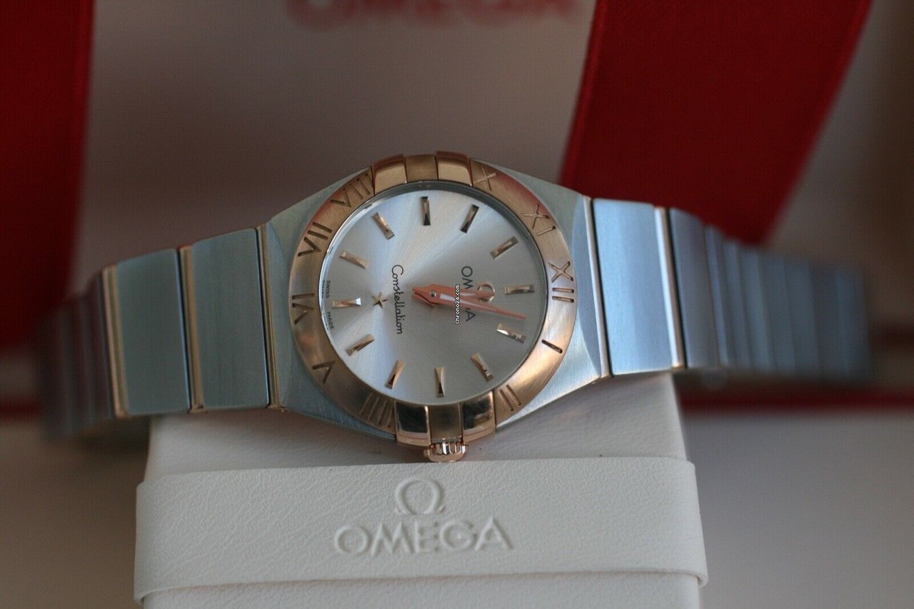 IMG_9081 Omega Constellation Quartz Womens watch Quartz Gold Steel 123.20.24.60.02.001 Replica 8