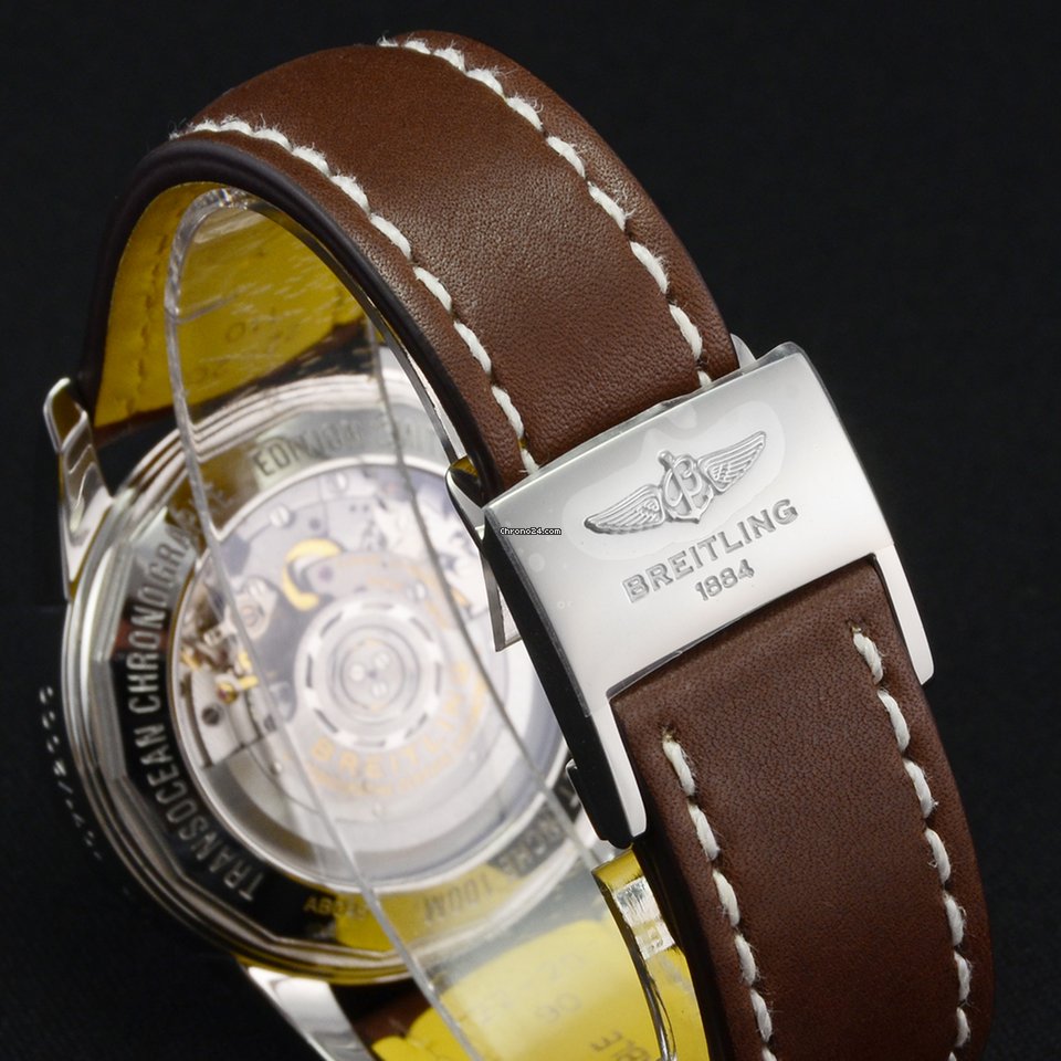 IMG_9081 Breitling Transocean Chronograph GMT Mens watch Unisex Automatic Steel AB045112 G772 Replica 8