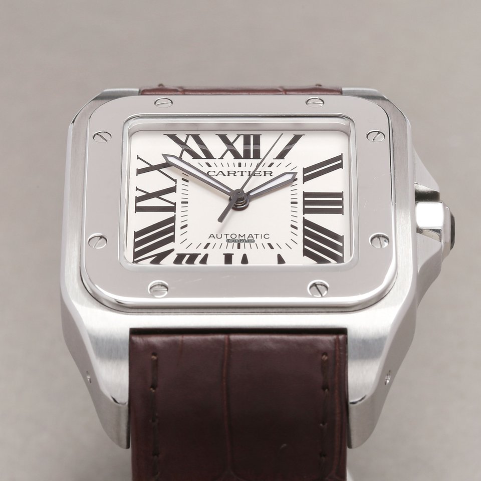 IMG_9081 Cartier Santos 100 Mens watch Unisex Automatic Steel W20073X8 or 2656 Replica 8
