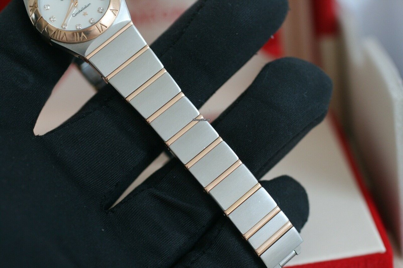 IMG_9081 Omega Constellation Quartz Womens watch Quartz Gold Steel 123.20.24.60.55.001 Replica 8