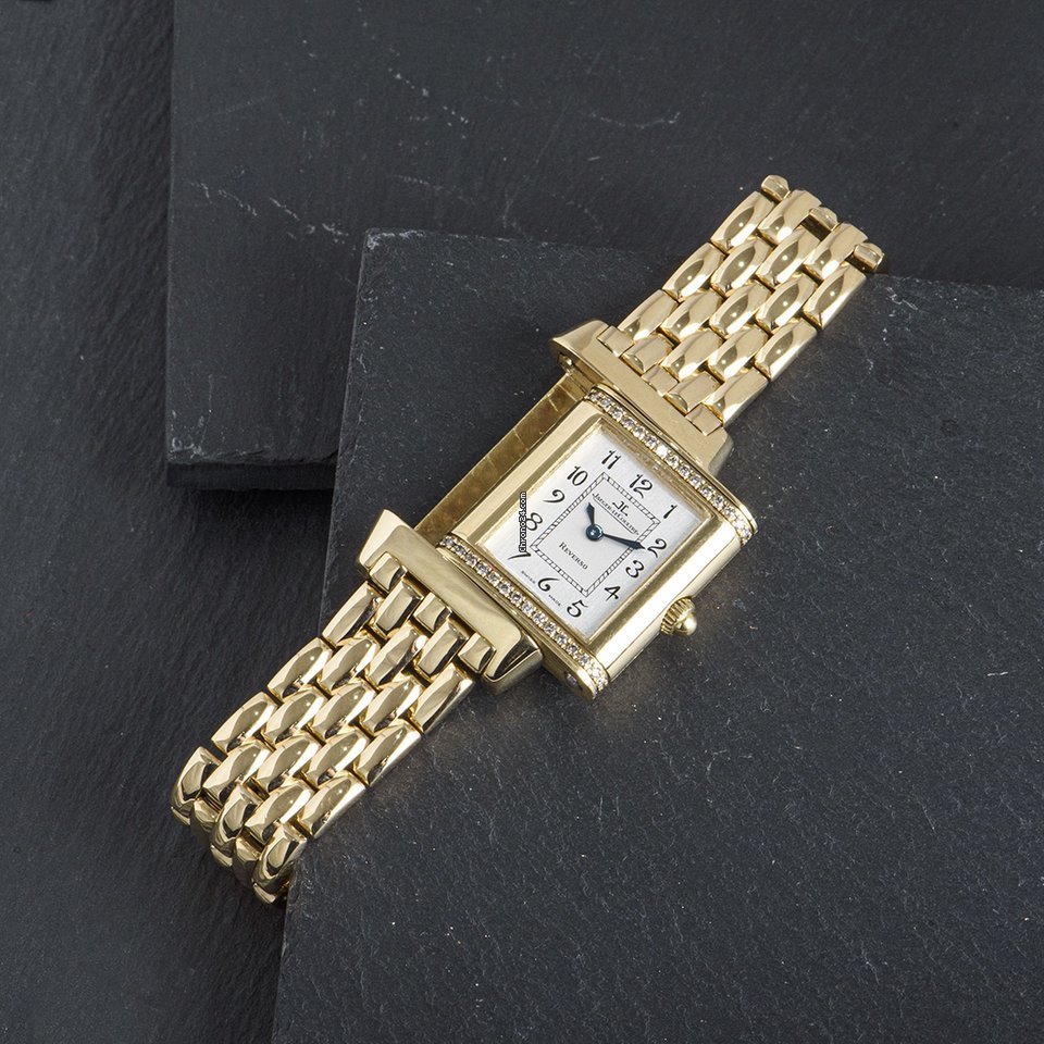 IMG_9081 Jaeger-LeCoultre Reverso Womens watch Quartz Yellow gold 265.1.08 Replica 8