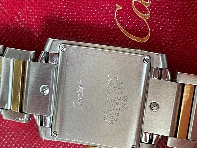 IMG_9081 Cartier Tank Francaise Mens watch Unisex Quartz Gold Steel W51012Q4 Replica 8