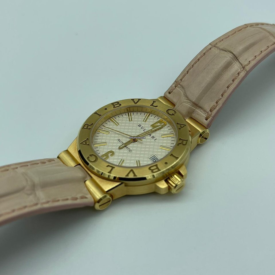 IMG_9081 Bulgari Diagono Womens watch Automatic Yellow gold DG35C6GLD Replica 8