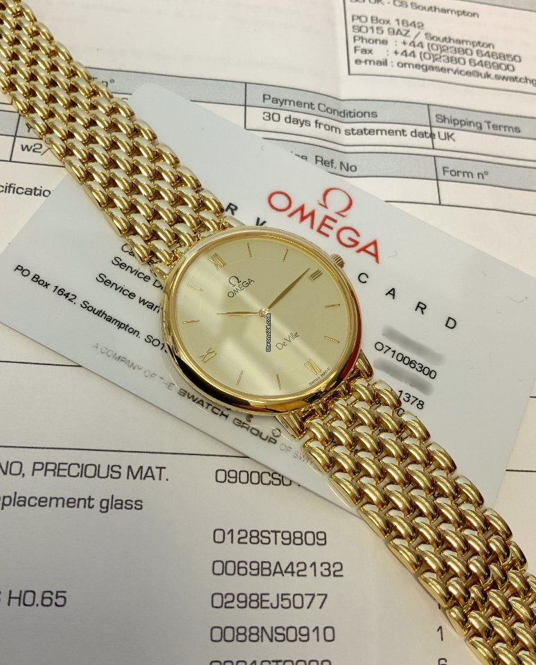 IMG_9081 Omega De Ville Mens watch Unisex Quartz Yellow gold 7100.63.00 Replica 8