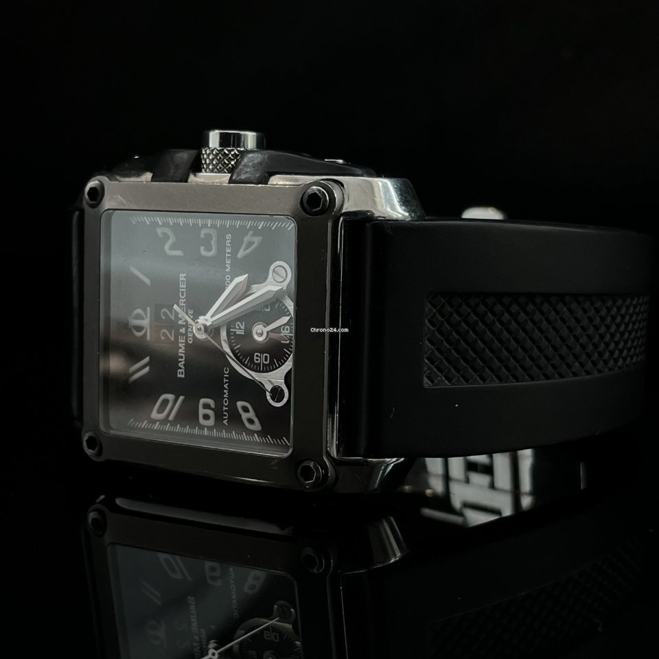 IMG_9081 Baume & Mercier Hampton Mens watch Unisex Automatic Steel Baume & Mercier Hampton square XL Dual Timer Replica 8