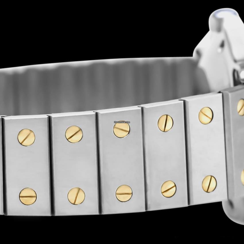 IMG_9081 Cartier Santos Mens watch Unisex Automatic Gold Steel 7641ST Replica 8