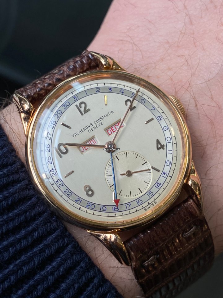 IMG_9081 Vacheron Constantin Mens watch Unisex Manual winding Rose gold 4240 Replica 8