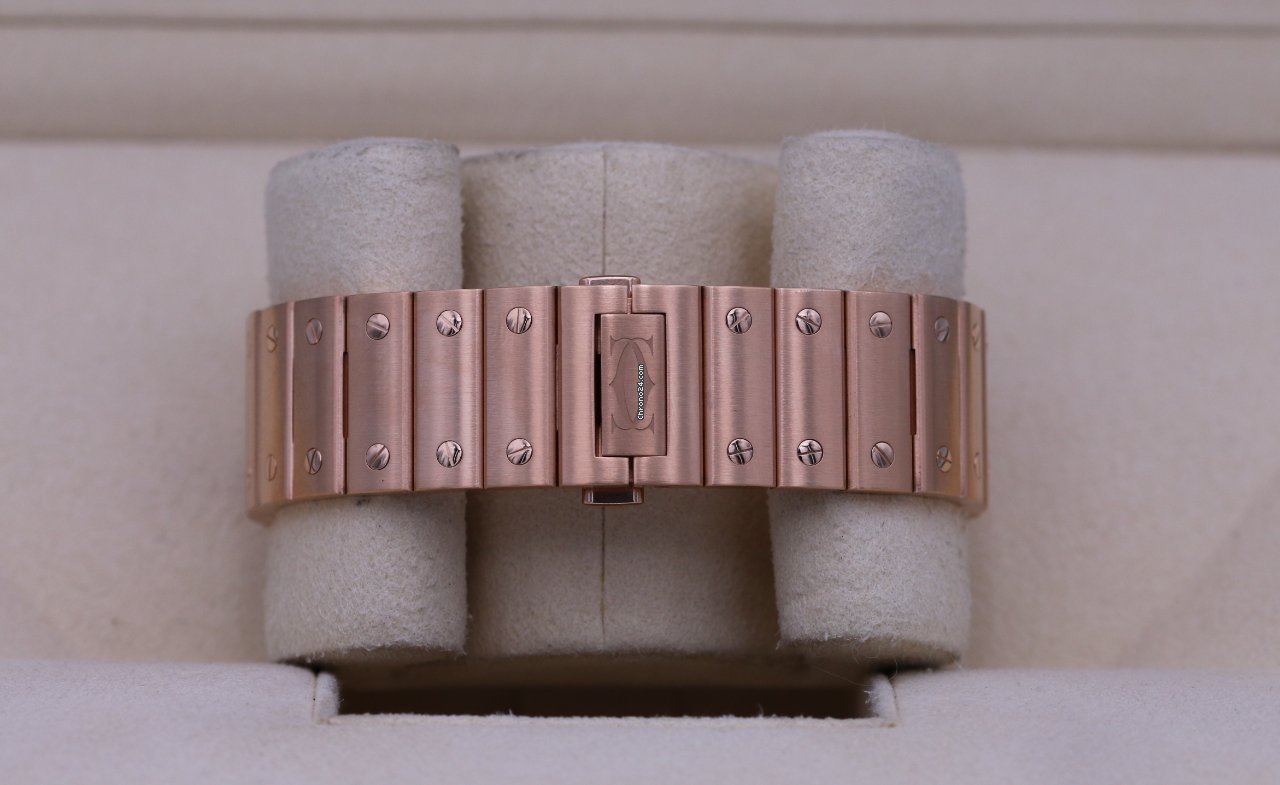 IMG_9081 Cartier Santos Mens watch Unisex Manual winding Rose gold WHSA0016 Replica 8
