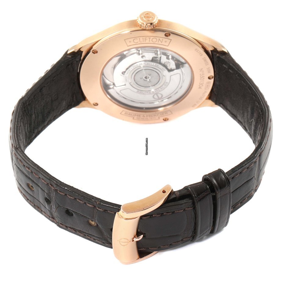 IMG_9081 Baume & Mercier Clifton Mens watch Unisex Automatic Rose gold M0A10059 Replica 8