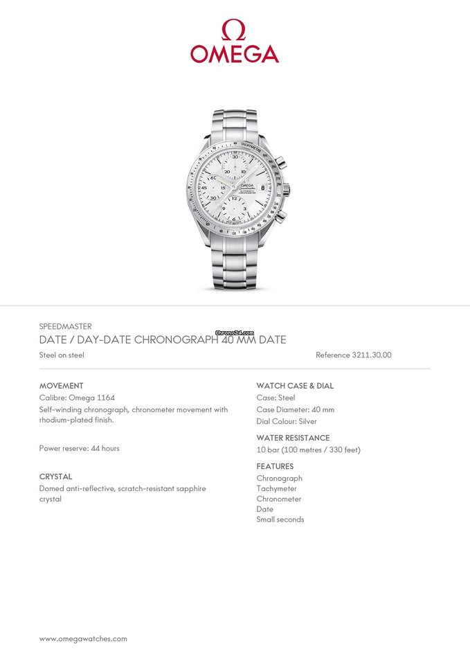 IMG_9081 Omega Speedmaster Date Mens watch Unisex Automatic Steel 3211.30 Replica 8