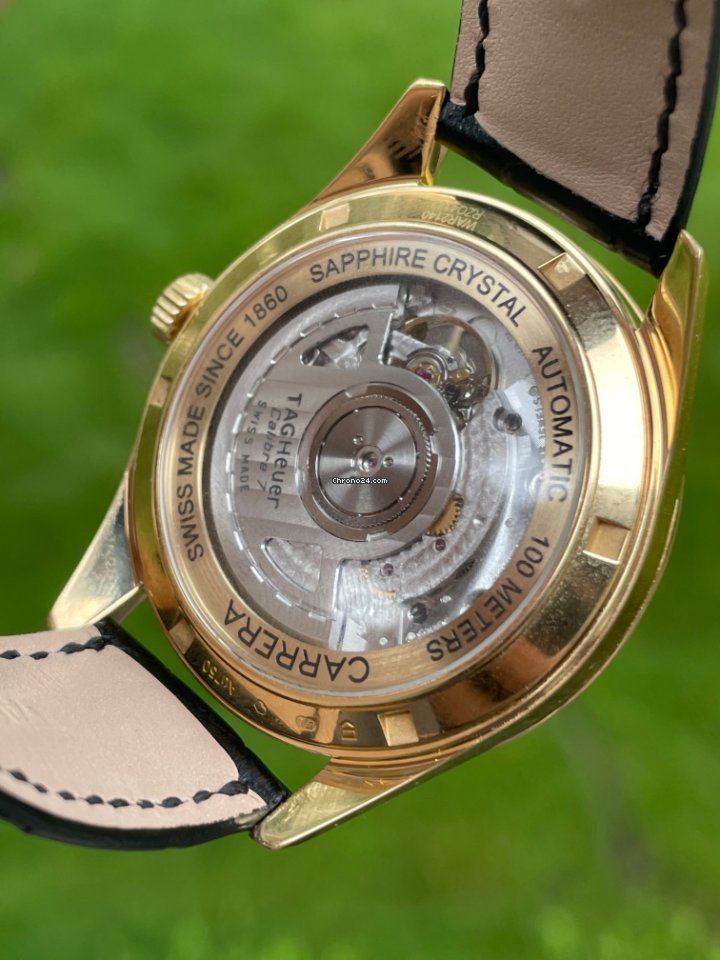 IMG_9081 TAG Heuer Carrera Calibre 7 Mens watch Unisex Automatic Yellow gold WAR2140.FC8159 Replica 8
