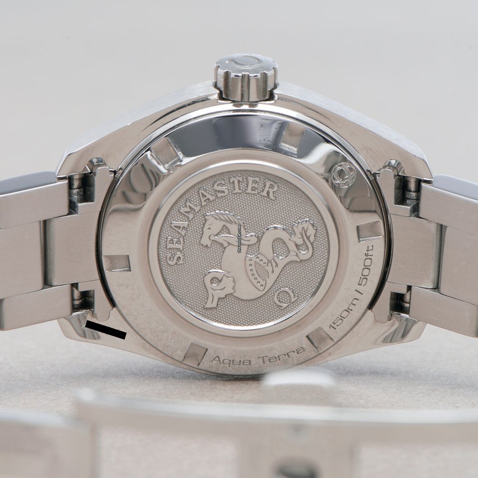 IMG_9081 Omega Seamaster Aqua Terra Womens watch Quartz Steel 23110306156001 Replica 8