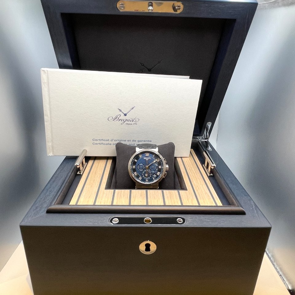 IMG_9081 Breguet Marine Mens watch Unisex Automatic White gold 5527BB Y2 9WV Replica 8