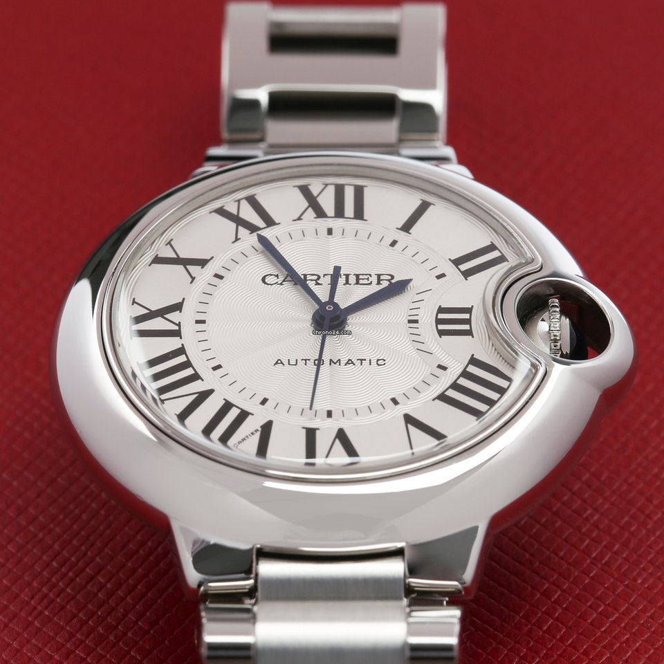 IMG_9081 Cartier Ballon Bleu 33mm Womens watch Automatic Steel W6920071 or 3489 Replica 8